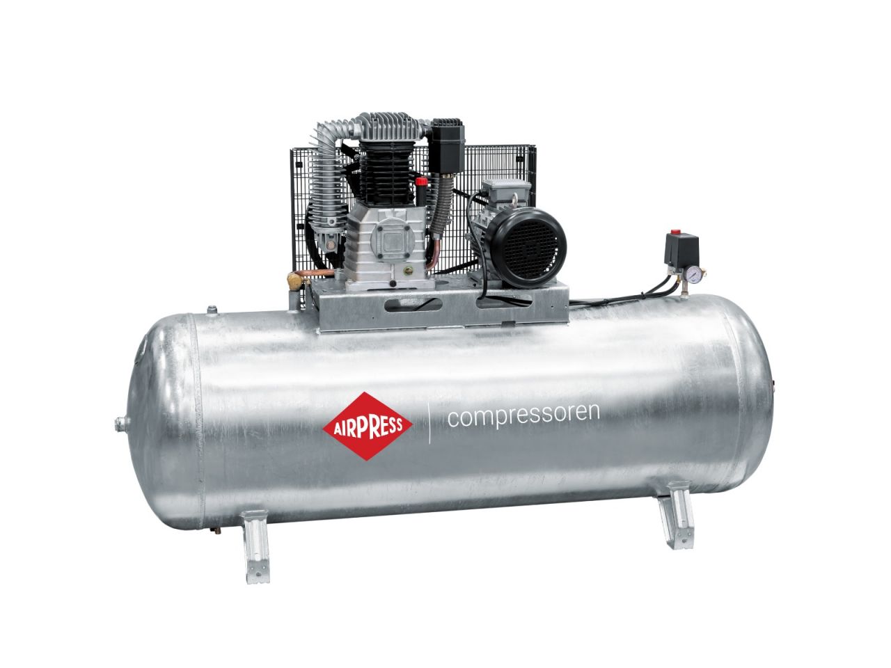 Airpress Kompresor dwutłokowy G 1000-500 Pro 11 bar 7.5 KM/5.5 kW 400V 698 l/min 500 l galwanizowany Airpress Kompresor dwutłokowy G 1000-500 Pro 11 bar 7.5 KM/5.5 kW 400V 698 l/min 500 l galwanizowany